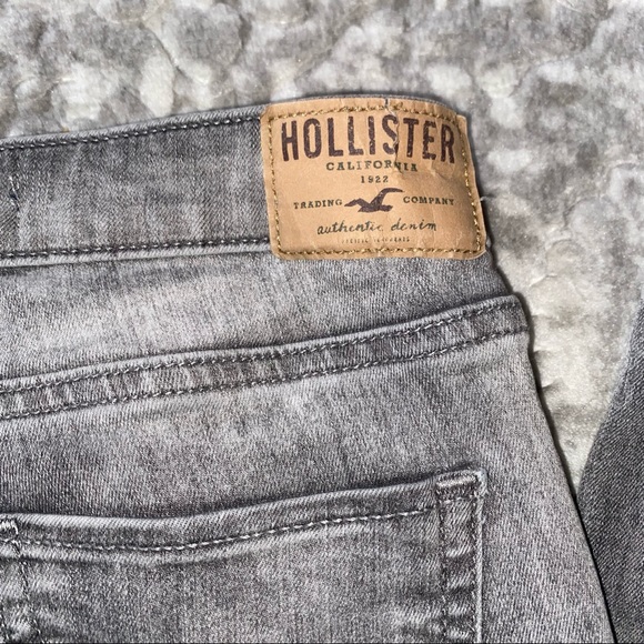 Hollister grey crop skinny stretchy jeans size 24 - Picture 4 of 4